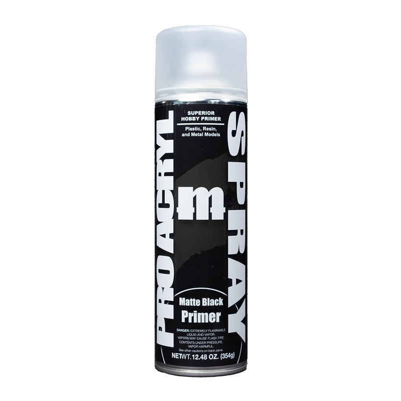 Pro Acryl: Matte Black Primer Spray