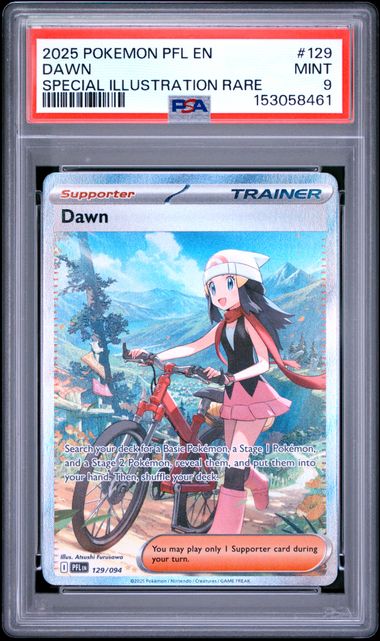 2025 POKEMON #129 DAWN SPECIAL ILLUSTRATION [Consignment] PHANTASMAL FLAMES PSA 9
