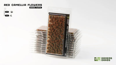 Gamers Grass Tufts: Flowers- Red Camellia Flowers