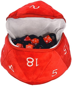 UPI Plush D20 Dice Bag Red