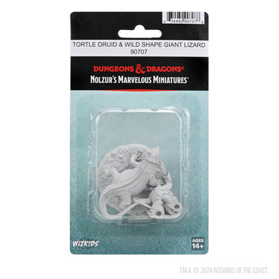 Wizkids! Dungeons & Dragons Nolzur's Marvelous Miniatures - Tortle Druid & Wild Shape Giant Lizard