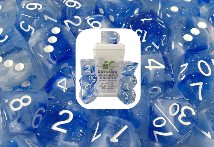 Role 4 Initiative Diffusion Wizards Arcana Polyhedral Dice Set