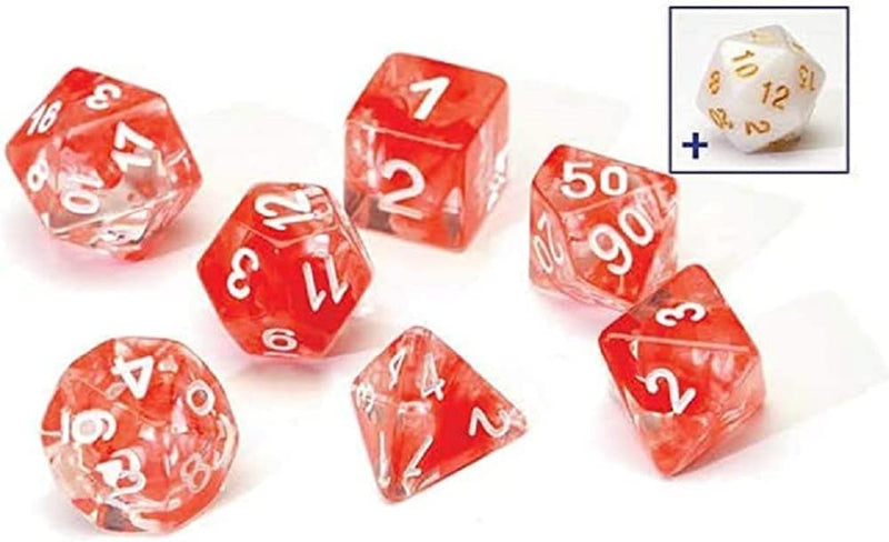 Sirius Red Cloud Resin Dice Set