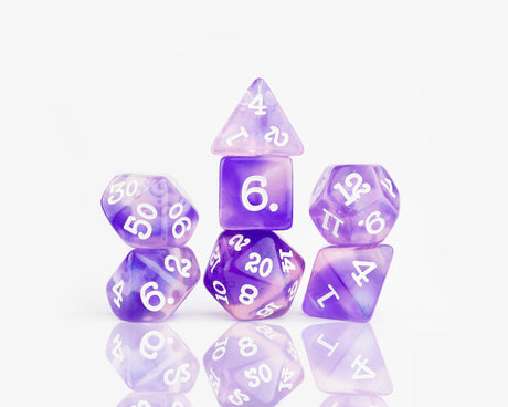 Sirius Purple Glaze Polyhedral Dice Set