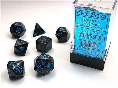 Chessex: Speckled Polyhedral Blue Stars 7-Die Set