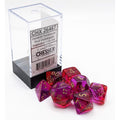Gemini® Polyhedral Translucent Red-Violet/gold 7-Die Set