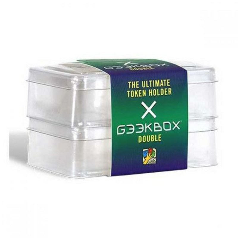 Geekbox: Double Size- Clear Plastic Token Storage Box/Lid 2pk